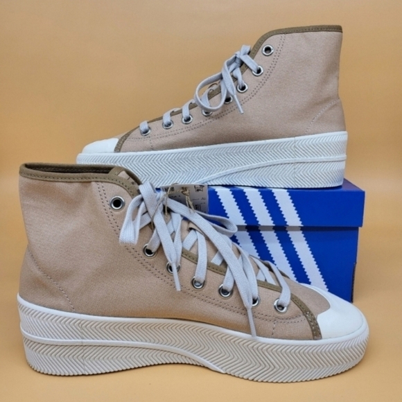 New Adidas Nizza 2 Platform 'Pale Nude' Men's Shoes Size 9 - Picture 5 of 9